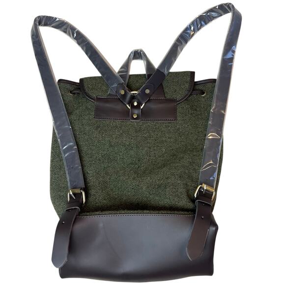 New Faribault Woolen Mill Company Green Wool Pack Backpack Bag - Picture 5 of 9
